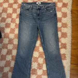 PAIGE Women's Classic Blue Flare Jeans